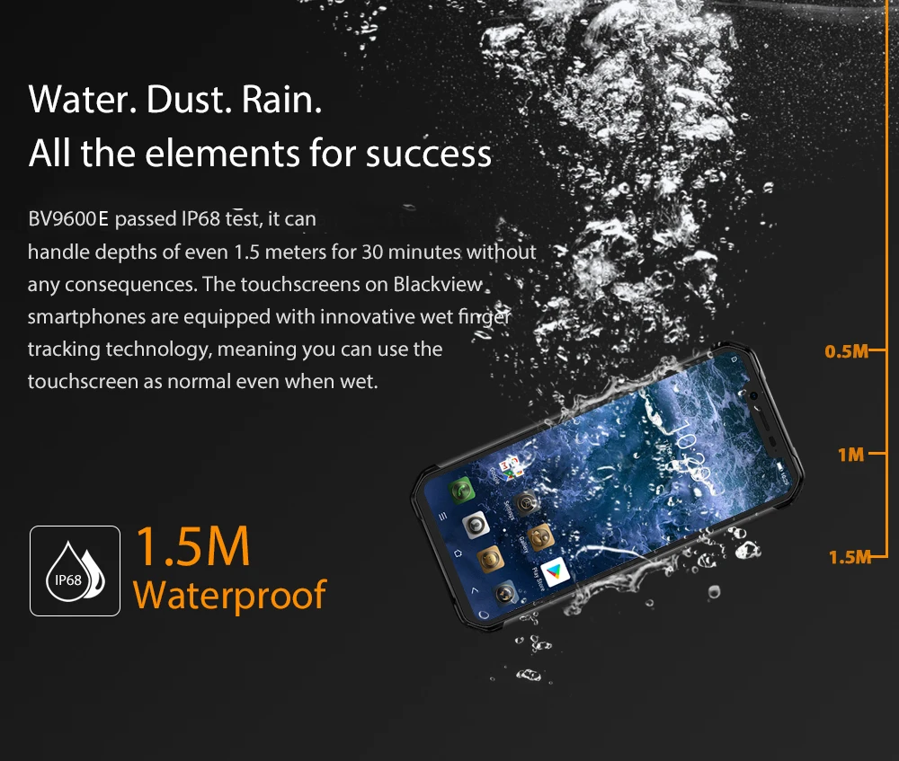 Blackview BV9600E водонепроницаемый мобильный телефон Helio P70 Android 9 0 4 Гб ОЗУ 128 ПЗУ AMOLED