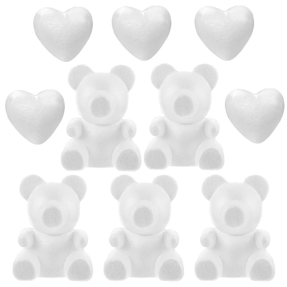 

10pcs Creative Model Bear Heart Ornament Arts and Crafts Supplies