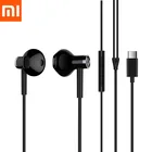 Xiaomi Hybrid DC наушники Mi двойной драйвер с разъемом типа с Половина In-Ear наушники с микрофоном-монопод с проводным управлением и автоматическим для смартфона Samsung Huawei