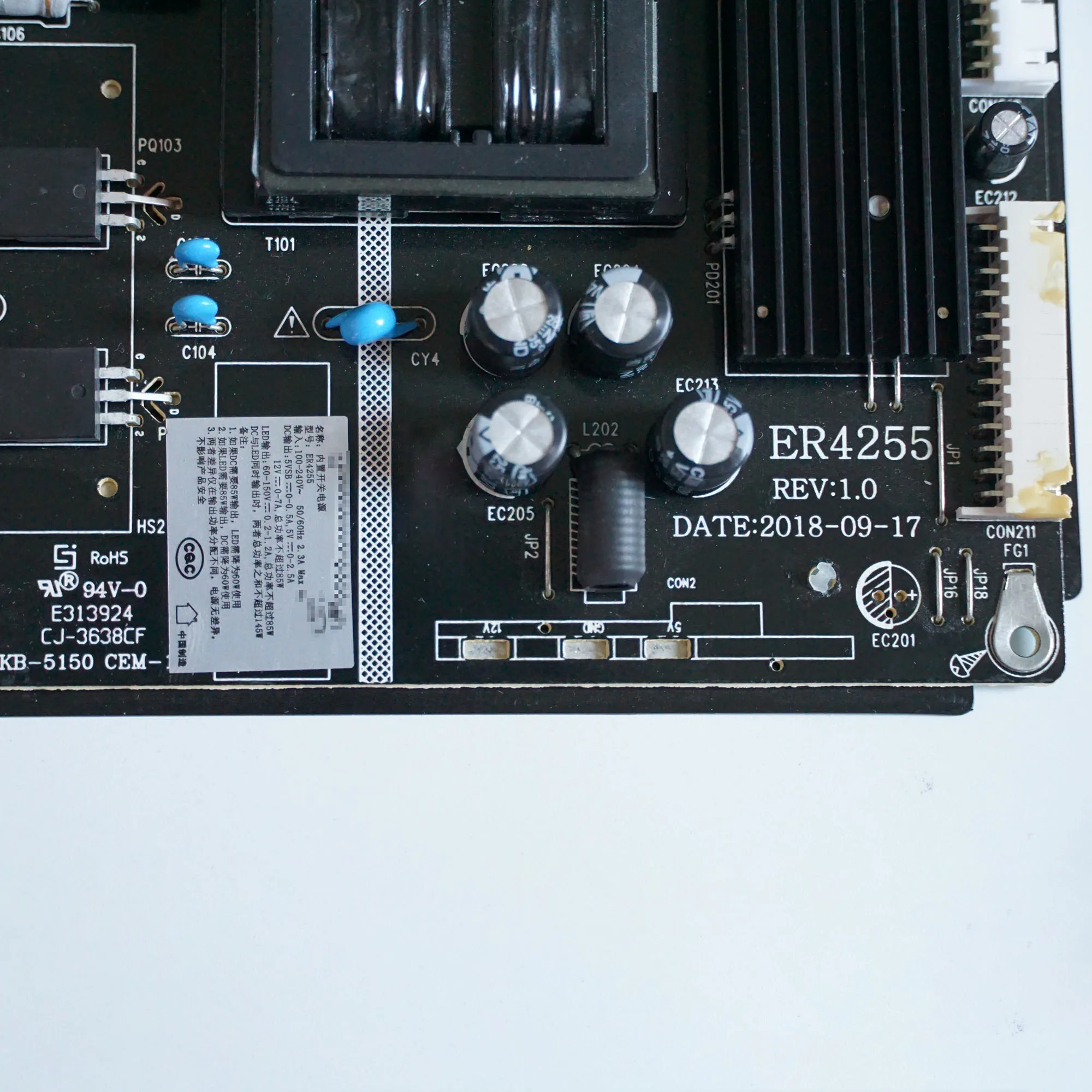 

ER4255 power board with constant current can support 32 inch -43 inch LCD TV advertising machine