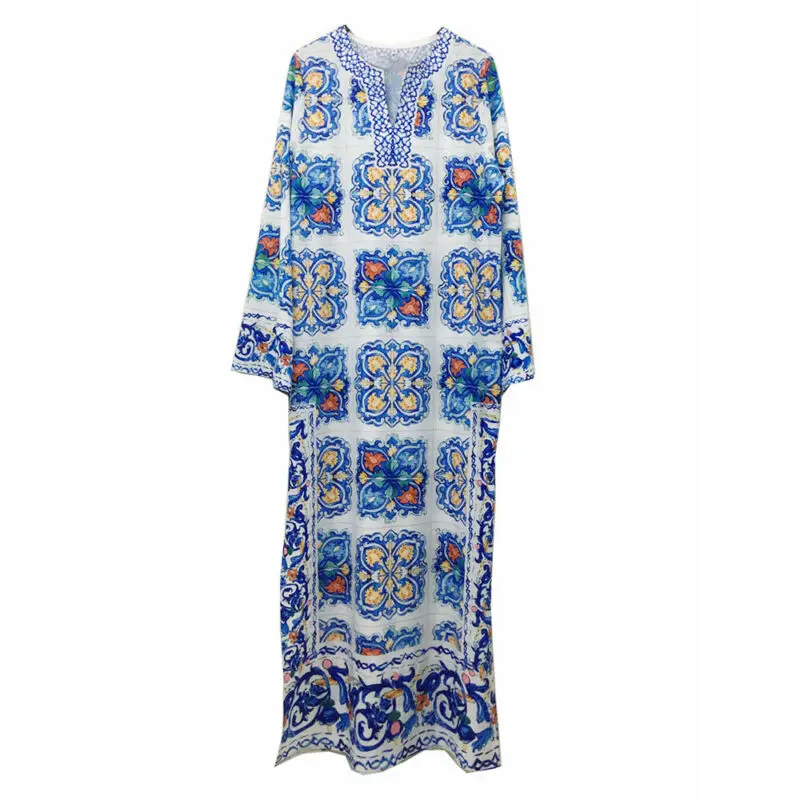 

Plus Size Women Vintage Boho Floral Summer Maxi Dress Holiday Party Beach Dress