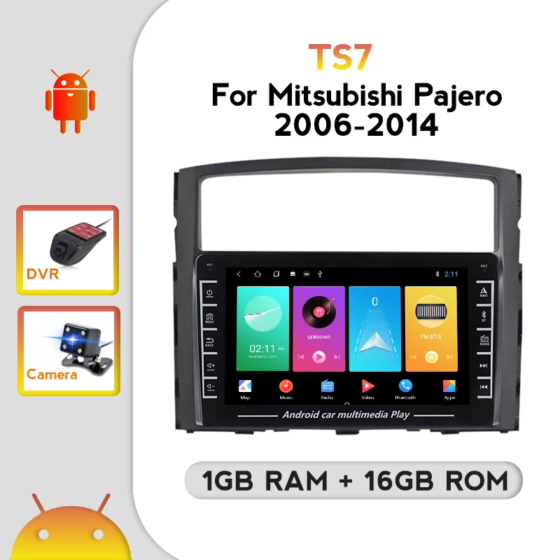 Автомагнитола на Android видеоплеер для Mitsubishi PAJERO 4 2006 2007 2008 2009 2010 2011 2012 2013 2014