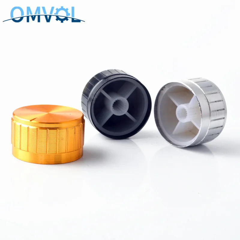 Ручка потенциометра с алюминиевым корпусом 6 мм 30 * 17 мм|Выключатели| |