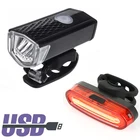 Велосипедный фонарь с зарядкой через USB, водонепроницаемый задний и Передний фонарь для горного велосипеда, предупреждающий сигнал безопасности