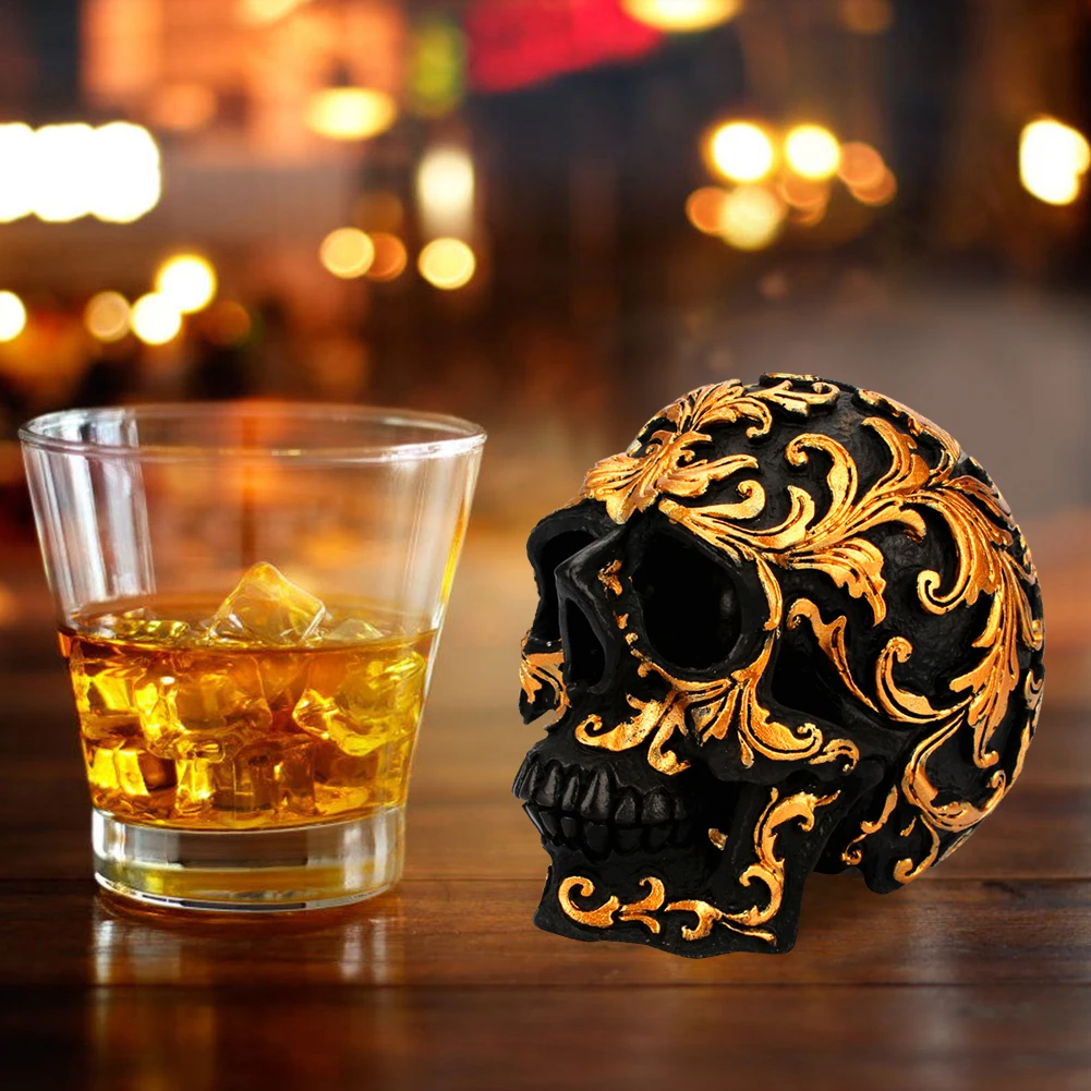 Ужасные смоляные призрачные скелеты Декоративная скульптура черепа Хэллоуин