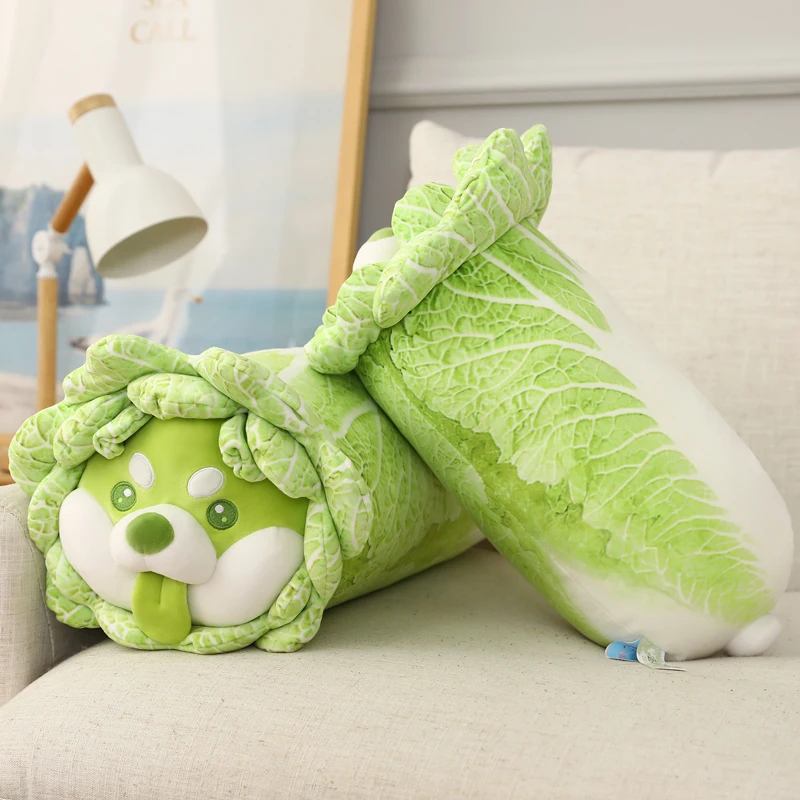 

1pc 40/55CM Cute Vegetable Dog Plush Toys Soft Stuffed Chinese Cabbage Shiba Inu Doll Pillow Sleep Pillow For Children Gifts