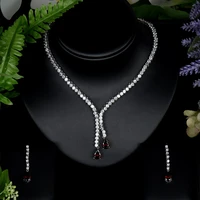 sederyla new trendy necklace drop earring jewelry sets cubic zirconia fine bridal wedding party accessories for women