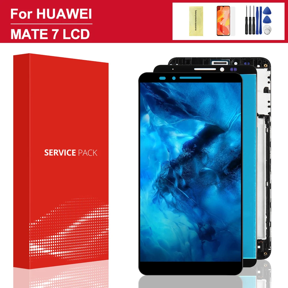 6 0 &quotЖК дисплея для Huawei Mate 7 ЖК дисплей сенсорный экран дигитайзер сборки