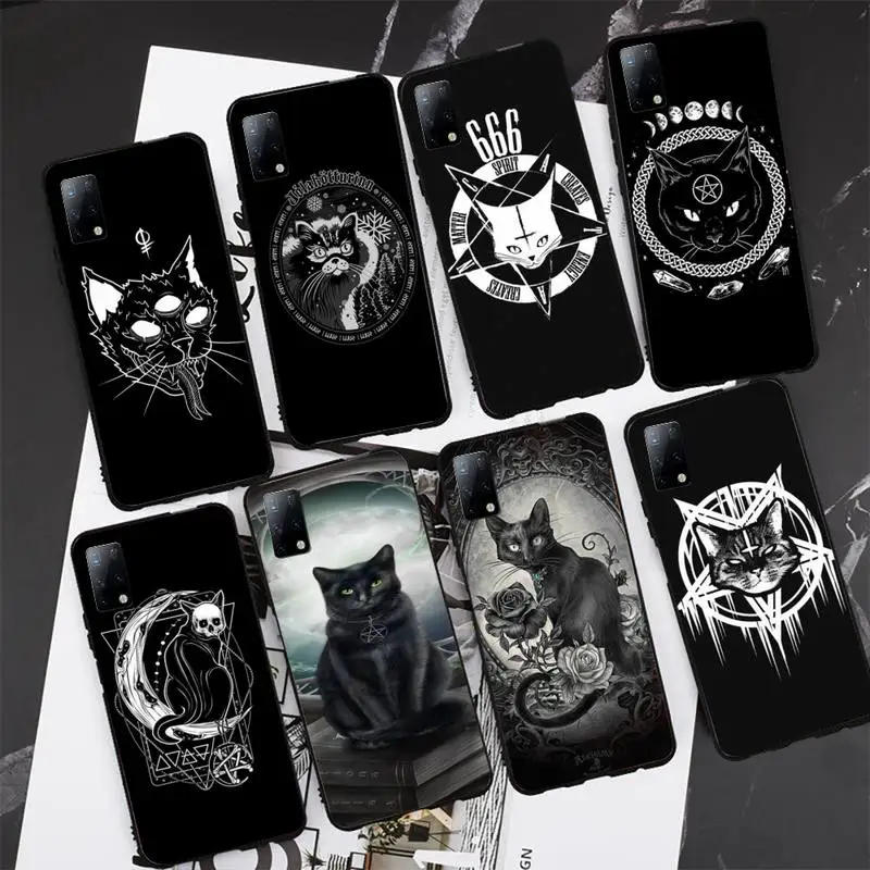 

Death Witches moon cat Phone Case for Samsung A71 A80 A91 A01 A02 A11 A12 A21S A31 A32 A20E M10 M11 M20 M30 M31 M31S M21 cover