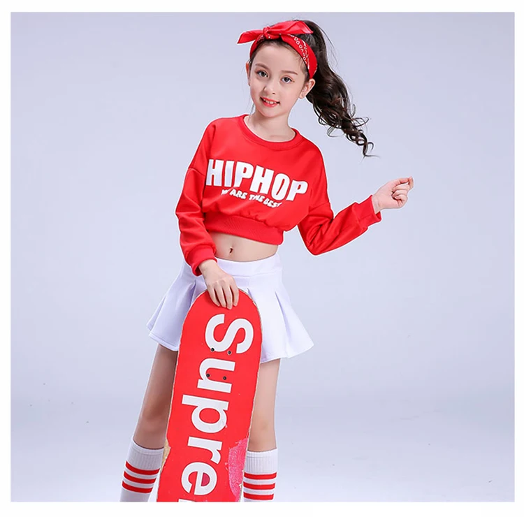 Детский костюм для джазовых танцев девочек в стиле хип хоп одежда ежедневных