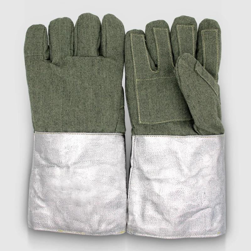 

1000Degree High Temperature Work Safety Gloves Aramid Carbon Heat Resistant Thermal Radiation Aluminum Foil Oven Fire Protection