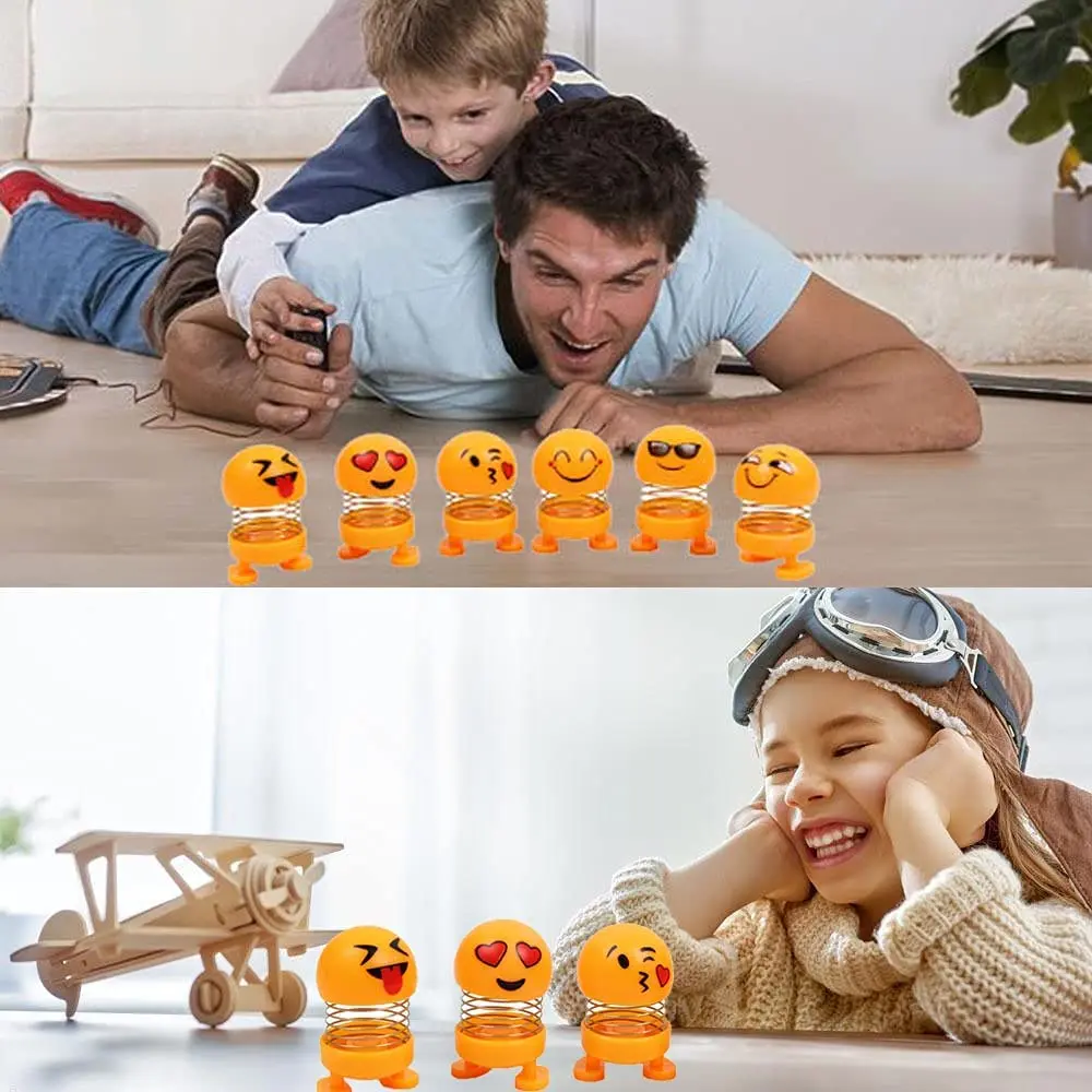 6 шт./лот миниатюрная вращающаяся голова кукла украшения для приборной панели