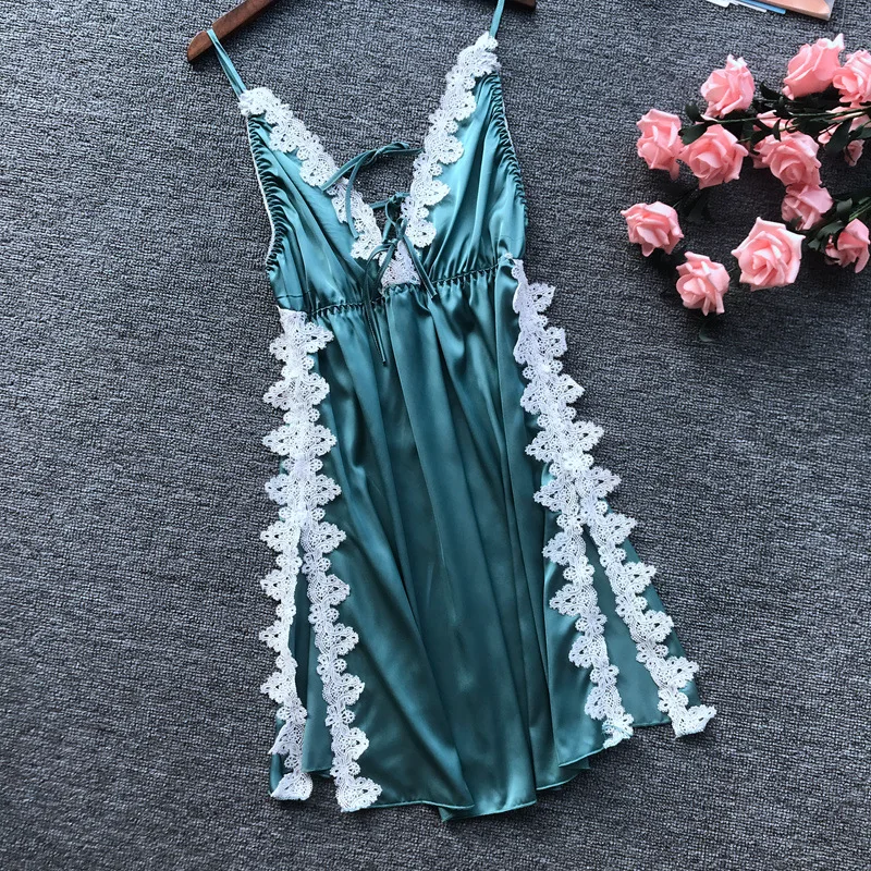 2019 летние Ночные рубашки с v образным вырезом летняя Ночная рубашка без рукавов