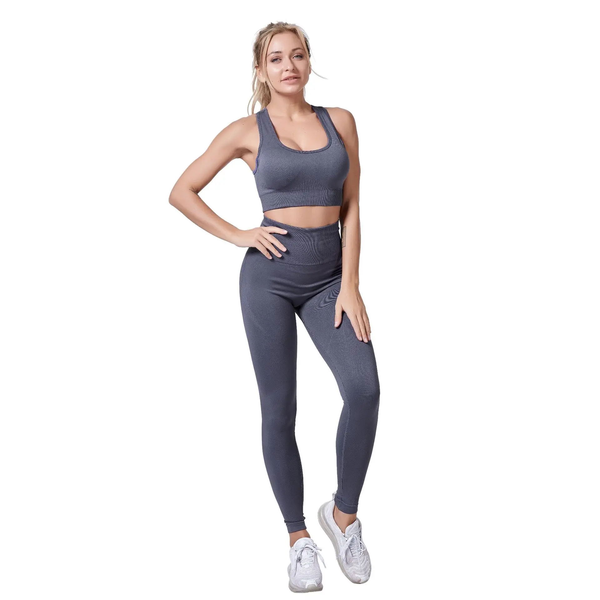 

Two-Piece Suit Push Up Seamless Ladies Sports Bra High Waist Leggings Running Suit Fitness Outdoor Workout Suits Sportswear