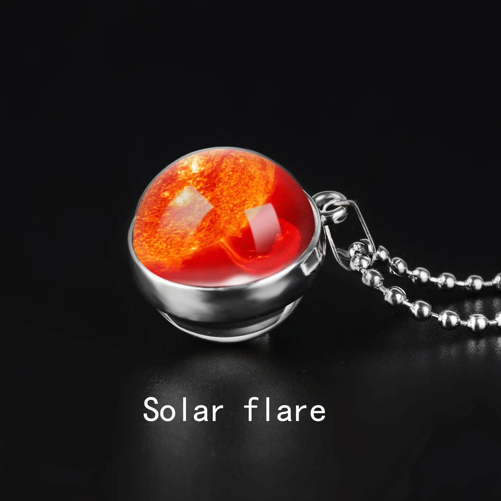 Solar flare Двустороннее ожерелье с глобусом, солнечная система, планета Венера, Меркурий, Марс, Сатурн, уран, Нептун, земля, солнце, кулон, купольное стекло, ожерелье s - Окраска металла: Solar flare