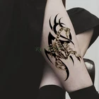 Водонепроницаемый временные наклейки для временных татуировок цветов в виде скорпиона, броши в виде бабочек, насекомых, животных, поддельные татуировки золотого и серебряного флэш-тату боди-арт татуировки для девочки Для женщин, мужчин и детей