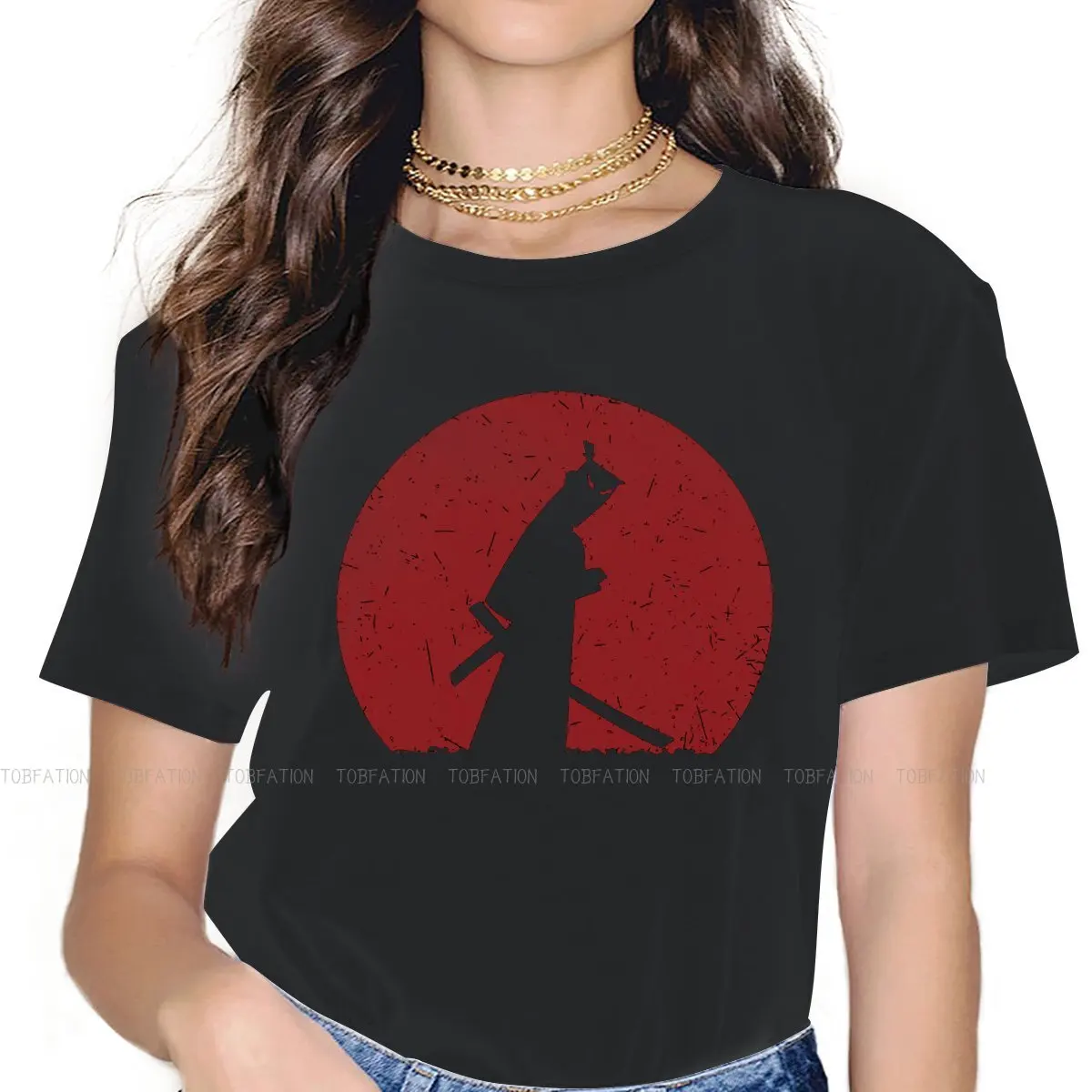 

Silhouette Classic O Neck TShirt Samurai Jack Action Animation Magic Fabric Classic T Shirt Woman Individuality 4XL Hot Sale