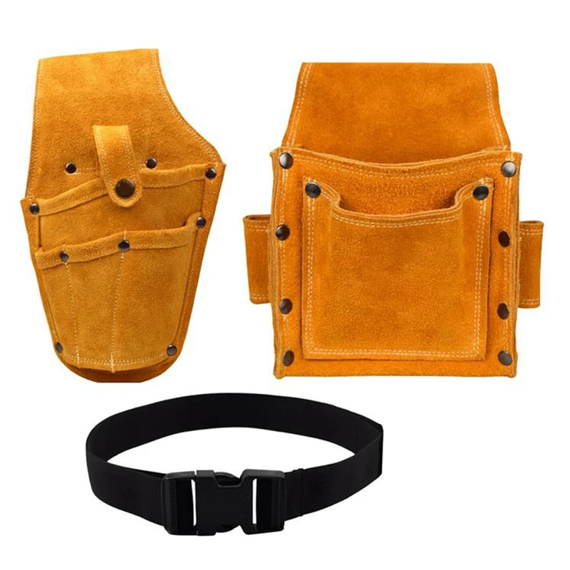 

Wearable Waist Pack Electric Drill Bag Screws Nails Drill Bit Metal Parts Fishing Travel Tool Storage Bags with Belt