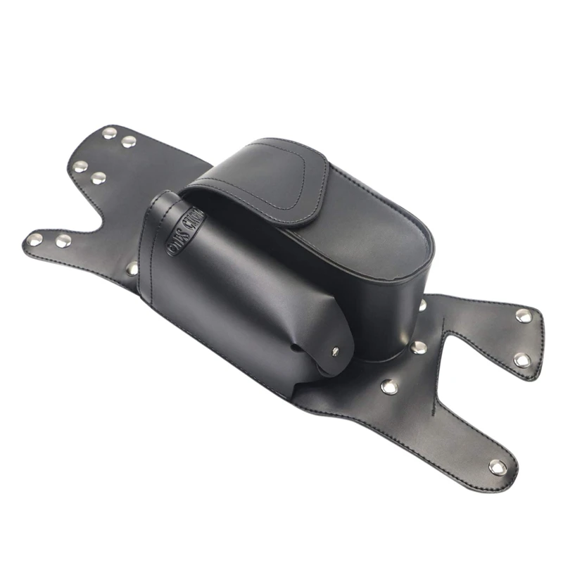 Мотоциклетная Сумка седло из искусственной кожи с держателем для бутылки водой