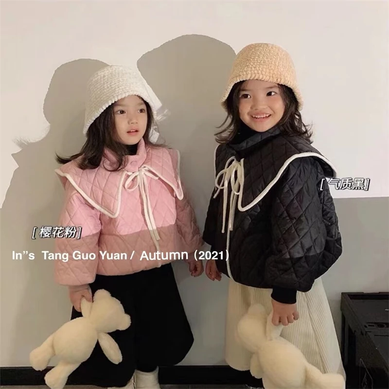 

Girls Coat Jacket Outerwear 2021 Pink Warm Plus Velvet Thicken Winter Autumn Cotton Baby's Kids Teenagers Overcoat Children's Cl