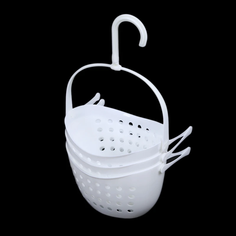 HTHL 3 ярус пластиковая корзина Душ Caddy висячая стойка опрятно убранные полки