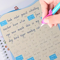 english alphabet word letters italian italics writing auto dry repeat practice copybook children kid 3d groove exercise book