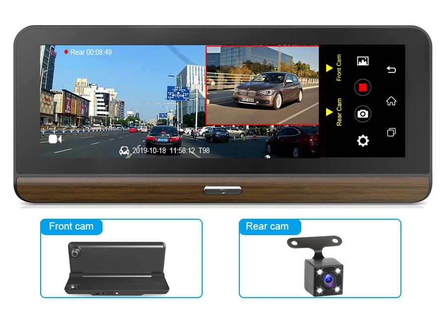 Anfilite E31 Pro 4G Автомобильная камера gps 7," Android 5,1 Автомобильные видеорегистраторы wifi 1080P видео регистратор видеорегистратор парковки мониторинг