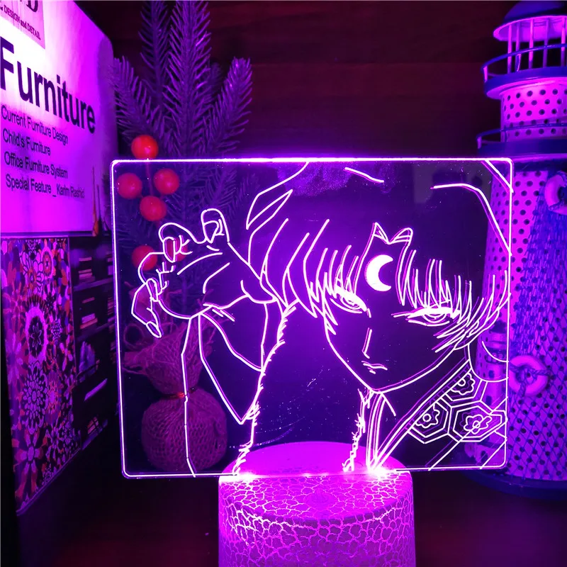 Ночсветильник Inuyasha Sesshomaru 3D иллюзионная лампа декор для спальни Настольная