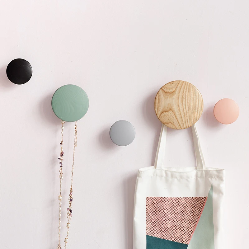 

Beautiful Home Decor Hanging Wooden Hooks On The Wall Wooden Hanger Garden Round Mushroom Hook Wall Hanger Wood Clothes Hook
