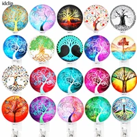 idclip 1pc id retractable badge holder with alligator clip life tree retractable cord id badge reel 24 inch