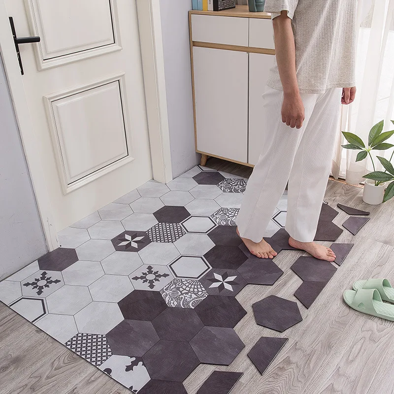 

Кожаный водонепроницаемый нескользящий коврик для входной двери, с медленным восстановлением