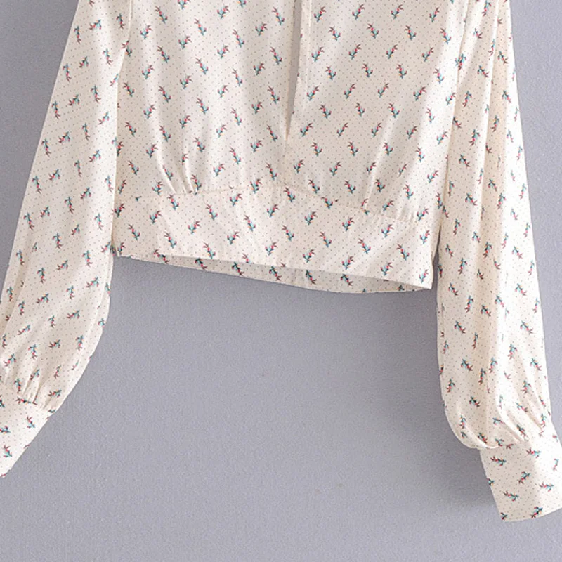 

2020 Summer Women Short Print Blouses Shirts Tops Long Sleeve O-Neck Top Female Fashion Street Shirt Clothing blusas