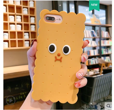 Gimfun мультяшный игровой Жидкий чехол для телефона Iphone 7 6 8 Plus Xr X Xs 11 Pro Max Блестящий Мягкий силиконовый резиновый чехол с медведем - Цвет: Biscuits 2
