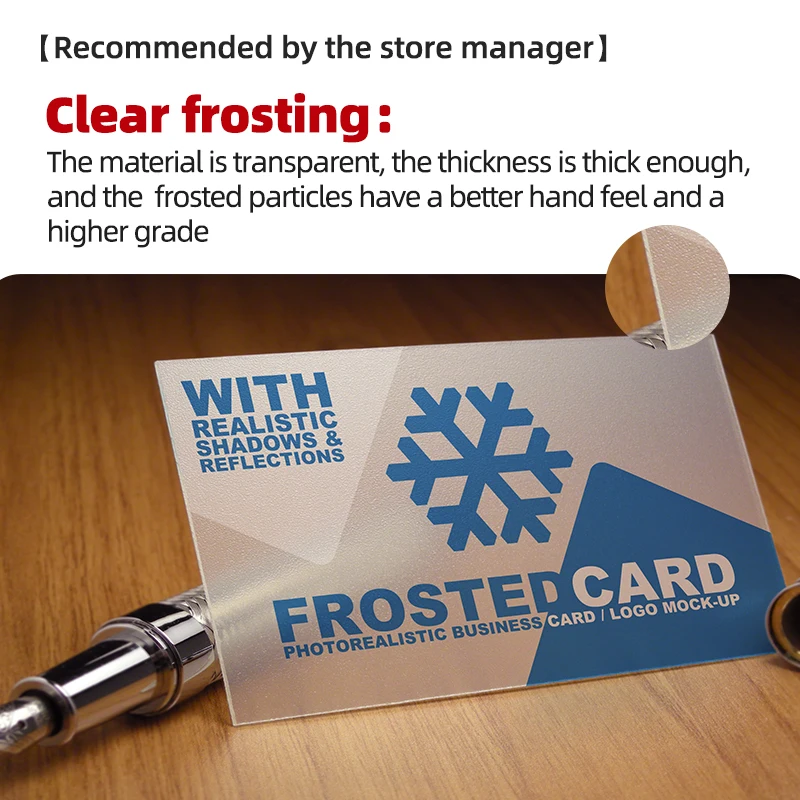 200 шт./лот пользовательские прозрачные пвх визитные карточки под заказ