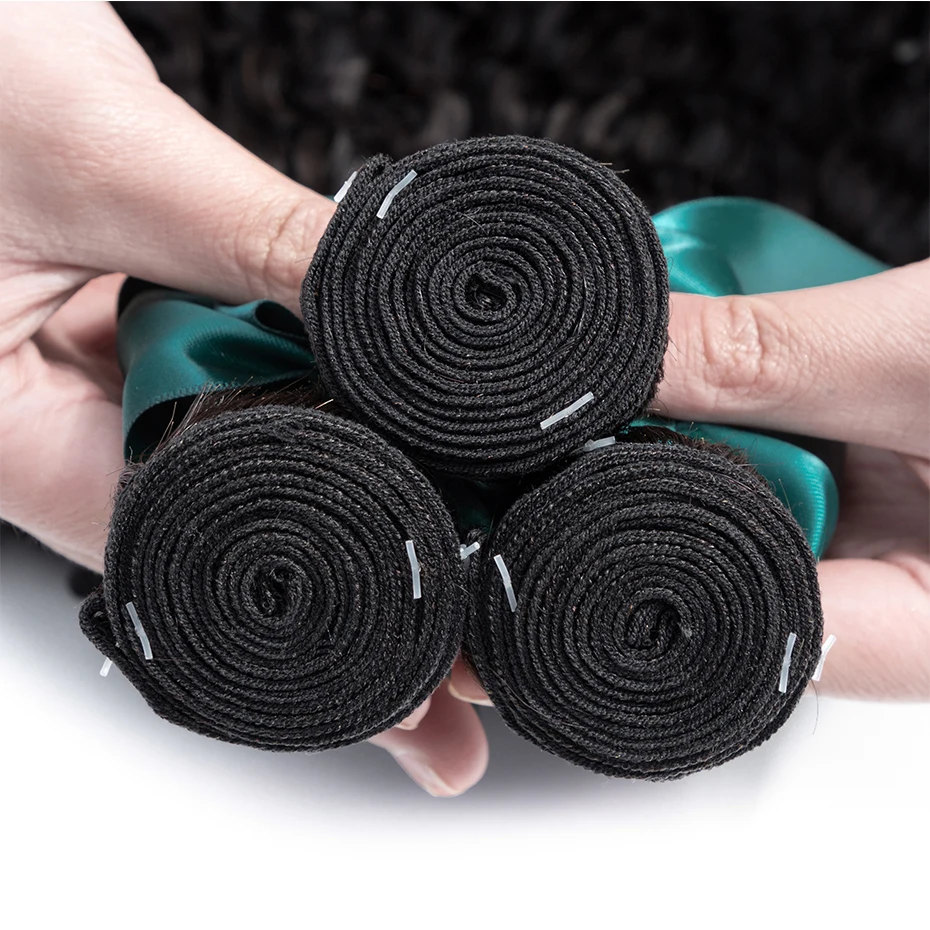 Шикарные вьющиеся волосы 3 пряди с застежкой 100% натуральные Remy наращивание