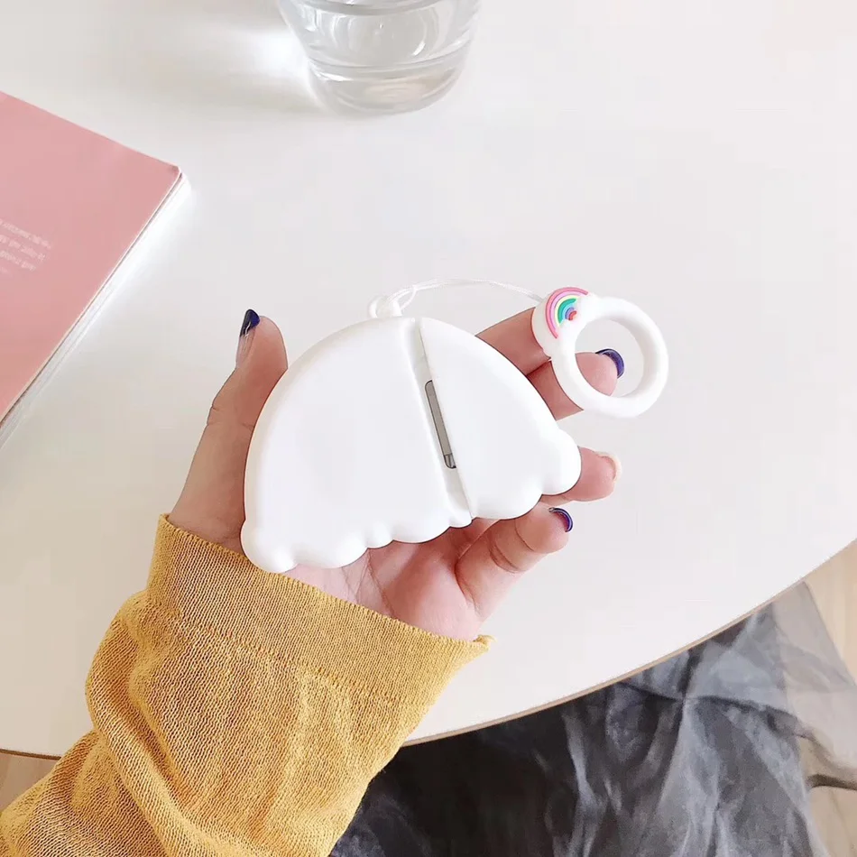 Чехол для наушников с объемным дельфином для Airpods 2, чехол с силиконовой пандой для Airpods, чехол для наушников, мышь для Earpods, наушники с кольцом