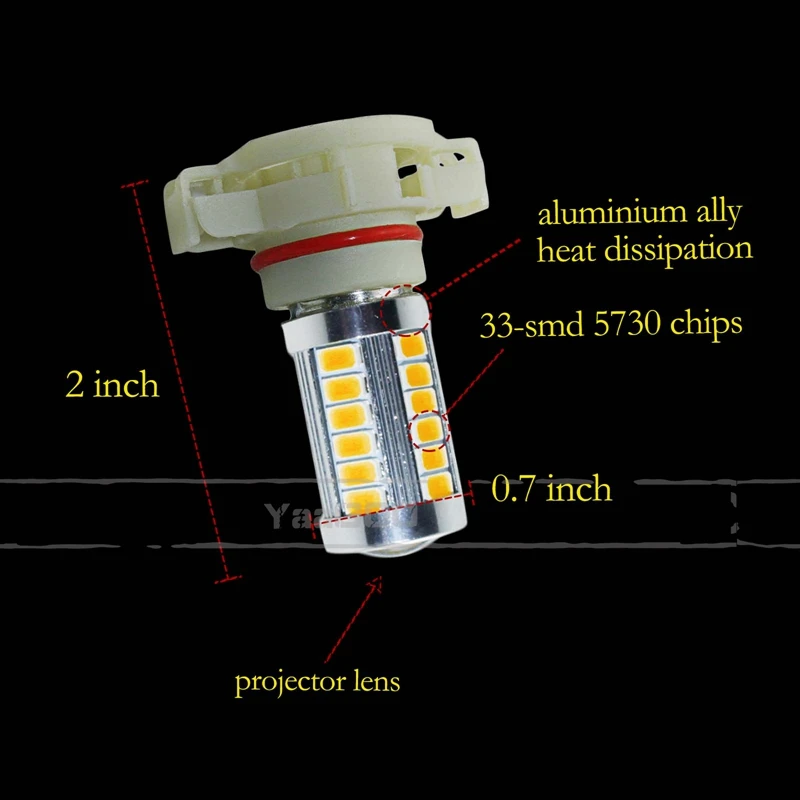 YaaGoo 33SMD H16 5202 5201 светодиодный фонарь для автомобиля грузовика противотуманный