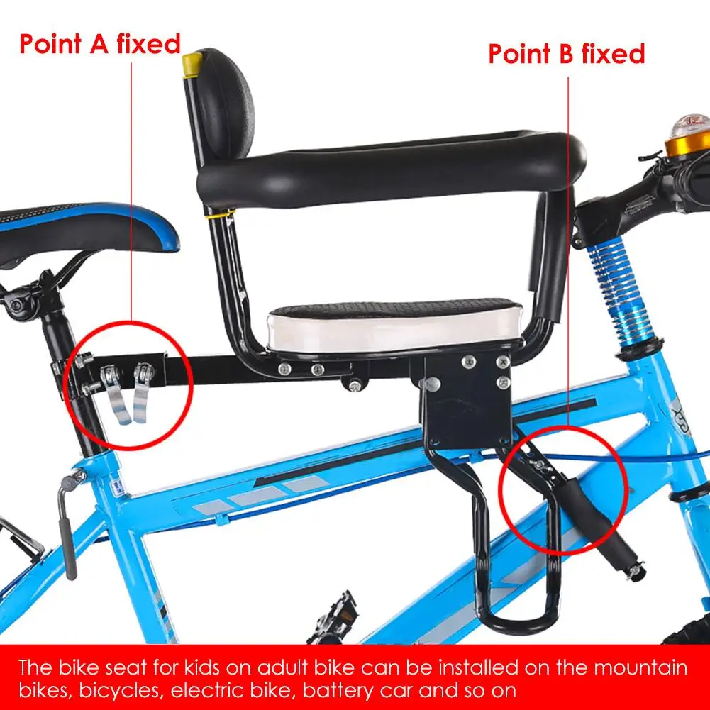 Съемное детское Велосипедное Сиденье Переднее Крепление седло безопасное