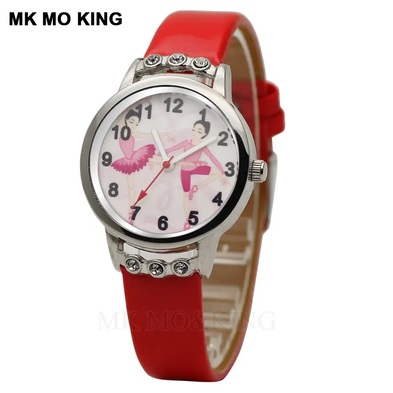 Уникальный дизайн милые розовые детские часы Мультяшные кварцевые для маленьких