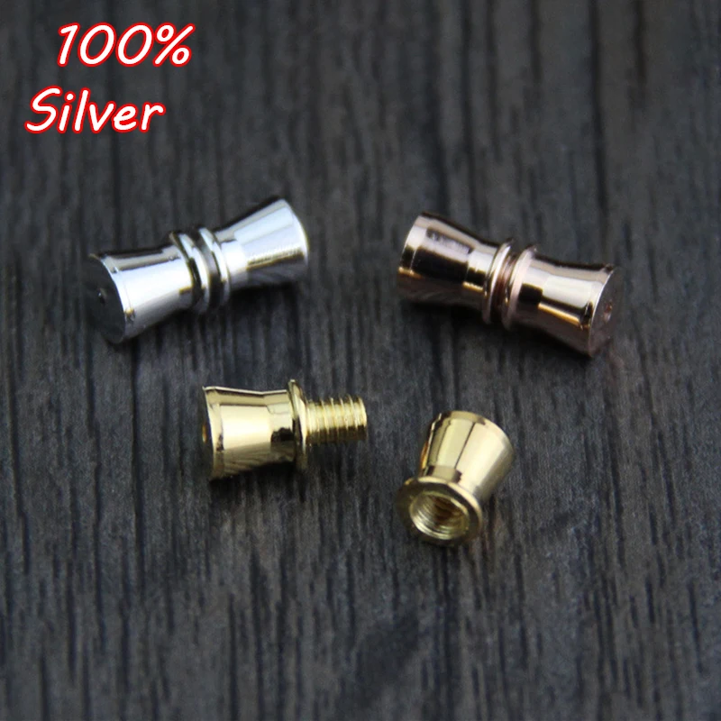 

Manual 925 Sterling Silver Color Column Screw DIY Twist Screw Clasp For Bracelet Necklace Jewelry Making Accessories Supply
