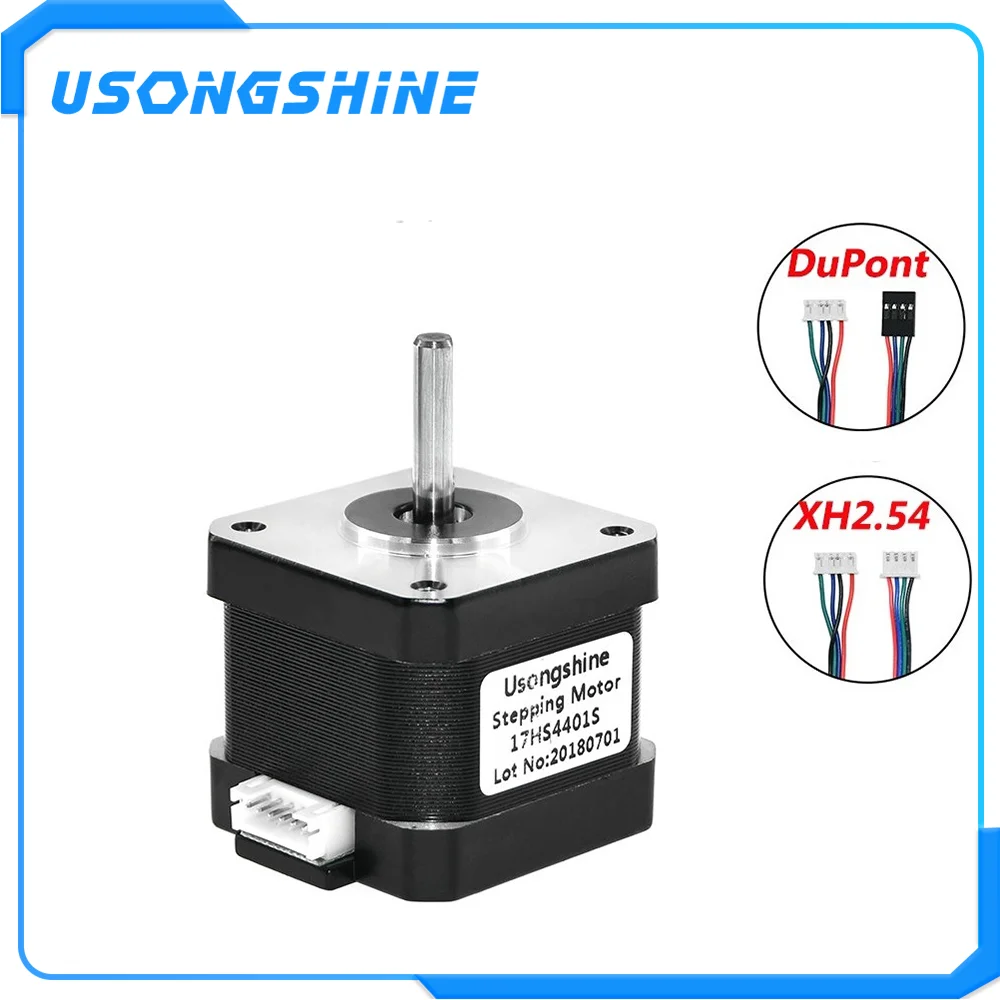 Usongshine 3D принтер 5 шт./лот 17HS4401S 4-свинец Nema17(Национальная ассоциация владельцев электротехнических предприятий) шаговый двигатель 42 двигатель 42bygh 1.5A(17HS4401S) для ЧПУ XYZ машины