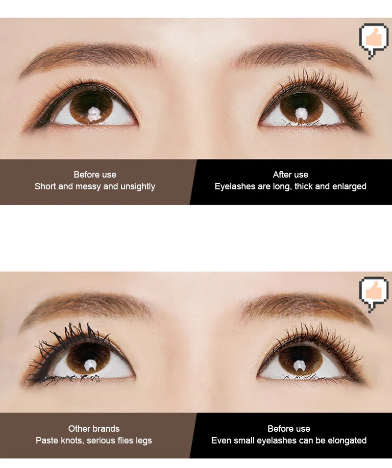 Водостойкая тушь для ресниц Rimel ультратонкая тонкая кисть инструмент