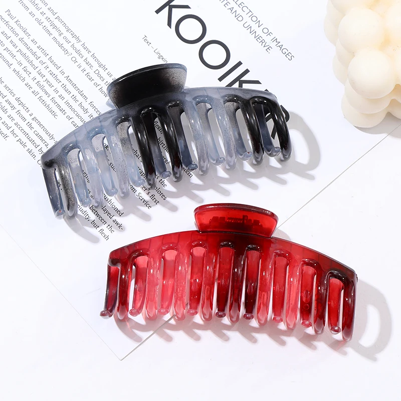 

Hot Sale Solid Color Claw Clip Large Barrette Crab Hair Claws Bath Clip Ponytail Clip For Women Girls Hair Accessories Gift