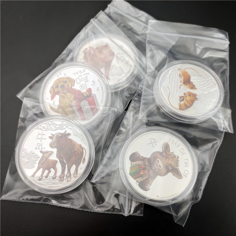 2021 год быка коллекционные монеты серебряный китайский зодиак|Безвалютные