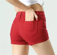 short feminino new fashion solid color simple pinkycolor thin all match denim shorts women pantalones cortos mujer short jeans