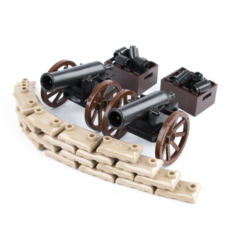 Военная пушка WW2 немецкий мотоцикл строительные блоки солдаты детали фигурки