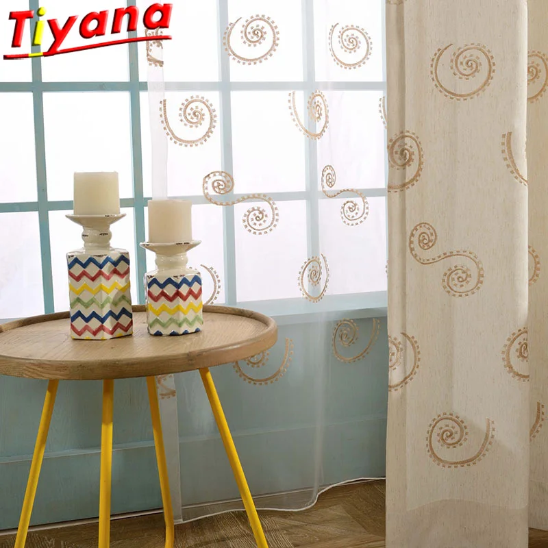 

Yellow Luxury GEOMETRIC Embroidery Curtains for Living Room Modern Linen S Shape Blackout Window Drapes for Bedroom #VT