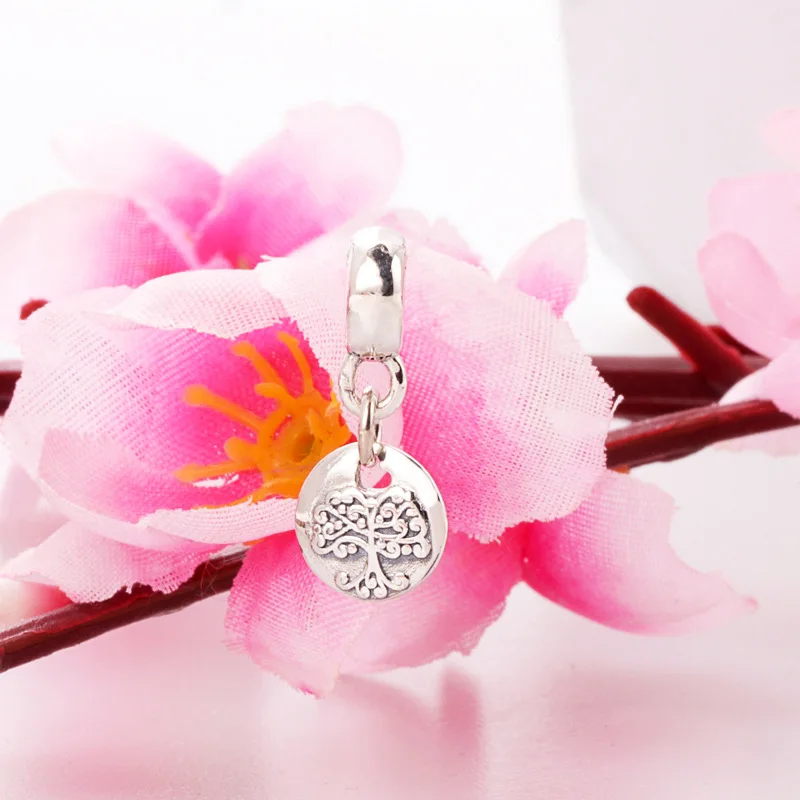 

Hot S925 Silver Pendant Family Root Charm Charm Diy Bracelet Accessory Charm