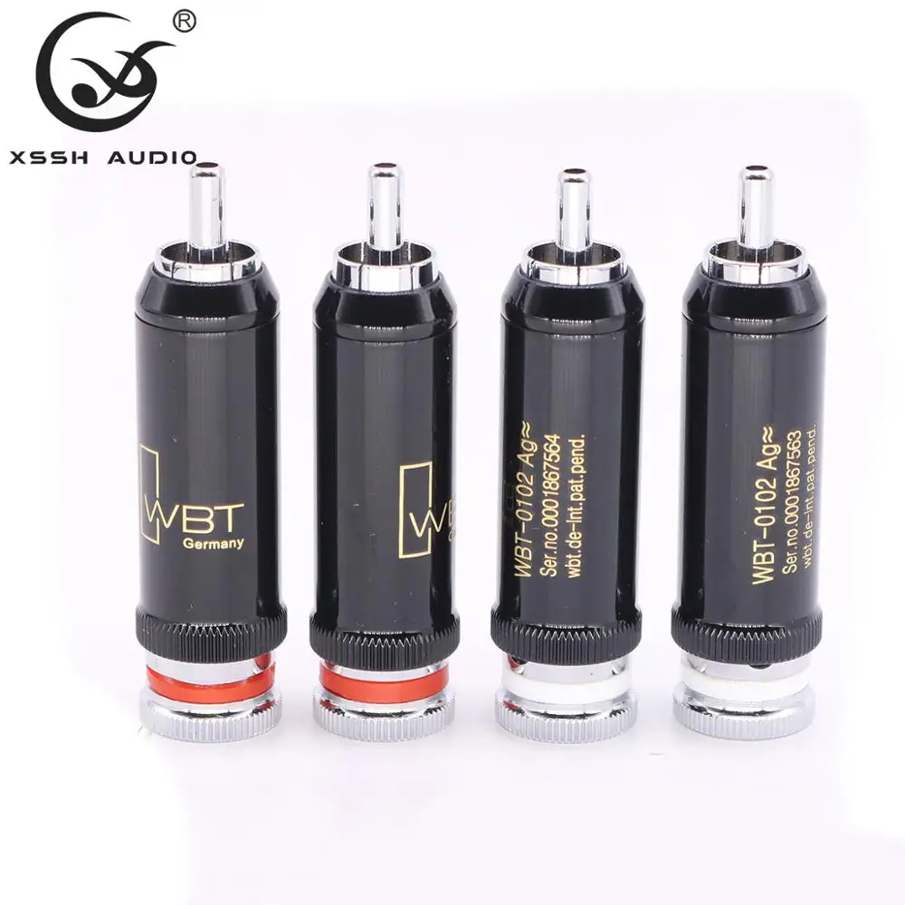 4 шт. Hi end 0102Ag с серебряным покрытием XSSH Fi поделки из латуни Плакировка родия аудио