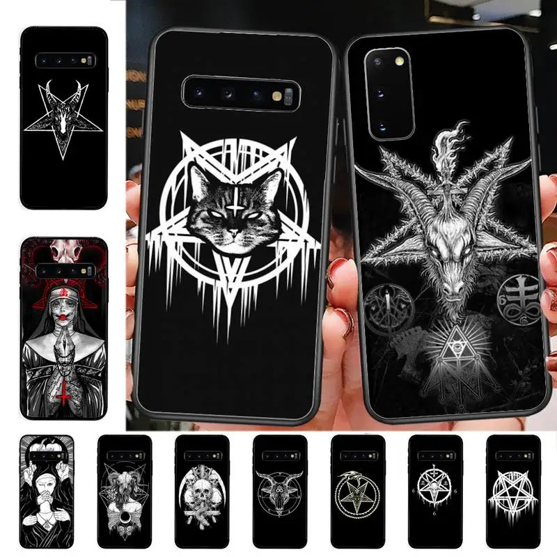 

YNDFCNB Pentagram 666 Demonic Satanic Phone Case for Samsung S10 21 20 9 8 plus lite S20 UlTRA 7edge